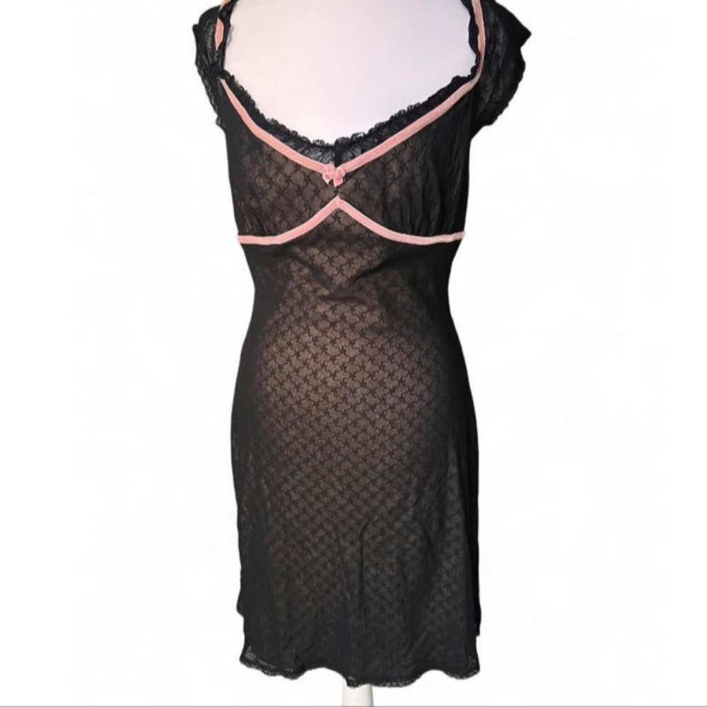 Betsey Johnson Lace Bodycon Dress with Velvet Trim
